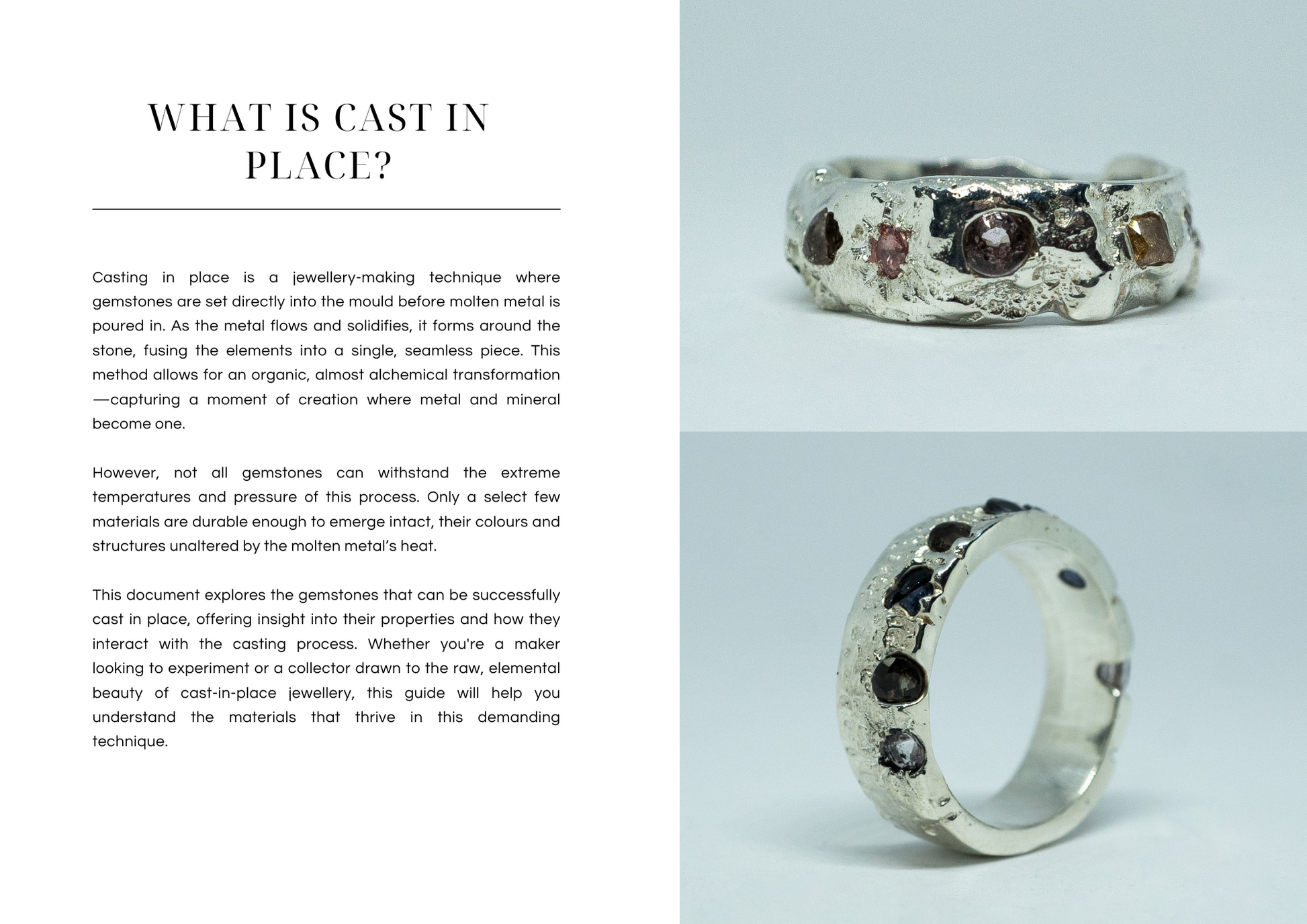 How To Cast Gemstones In Place