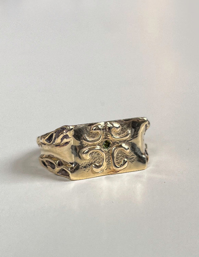 gold signet ring wedding ring