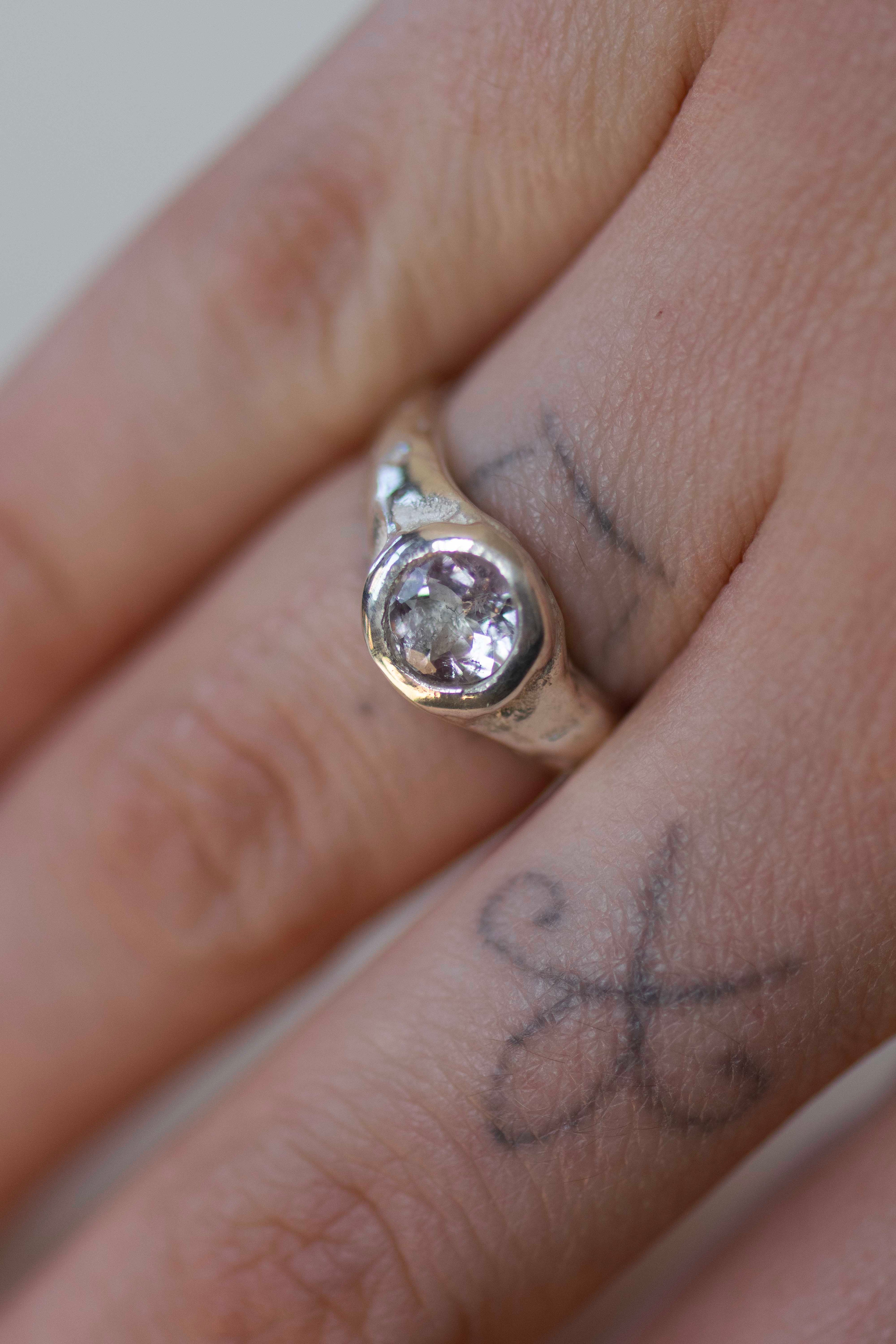 MYST PINK TOURMALINE RING UK M