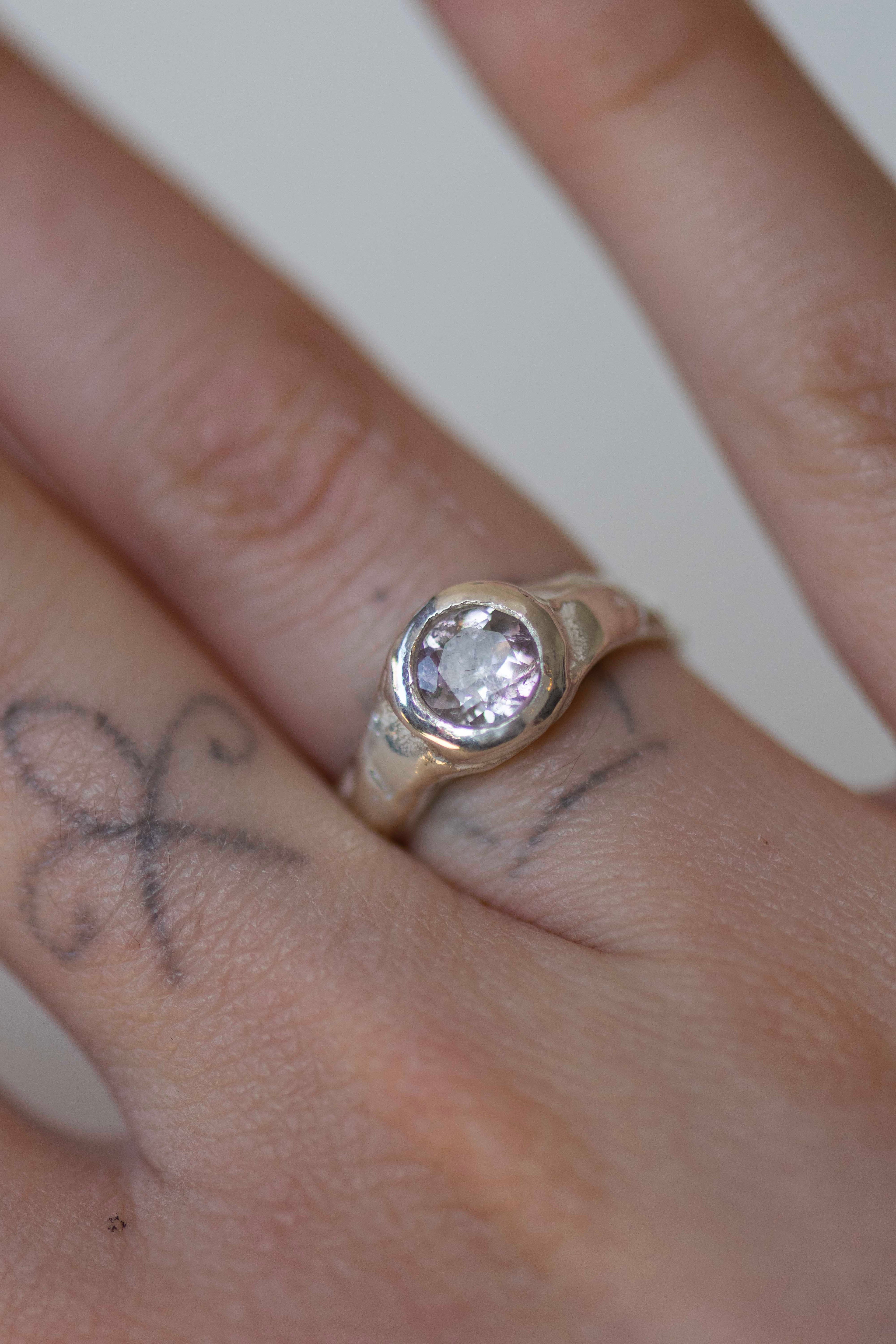 MYST PINK TOURMALINE RING UK M