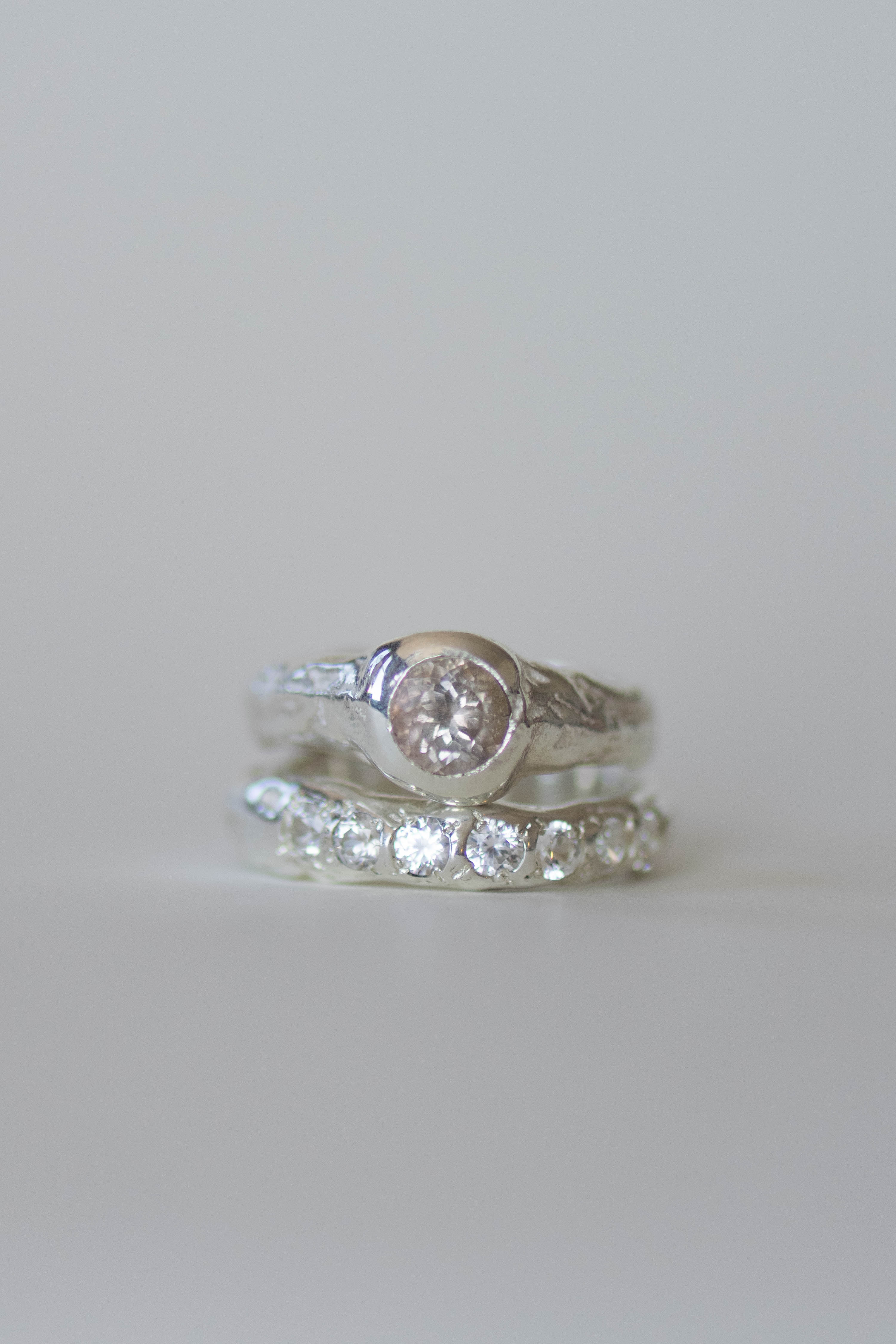MYST PEACH TOURMALINE RING UK O